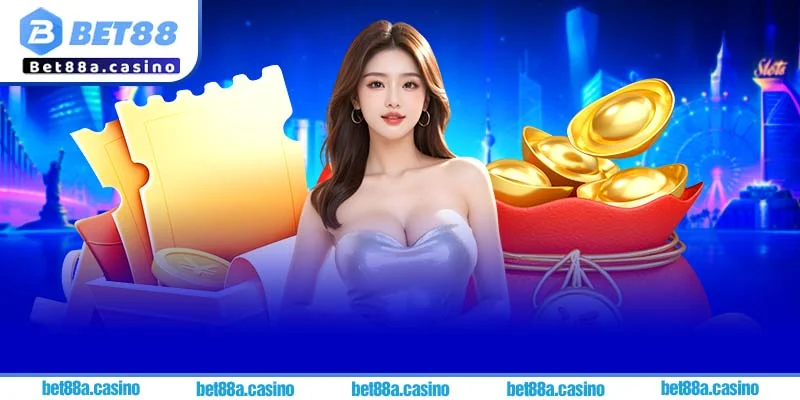 Giao diện mục “Khuyến Mãi” trên Bet88, hiển thị các ưu đãi hấp dẫn khi tham gia khuyến mãi Bet88.