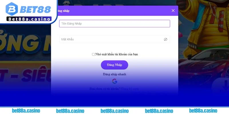 Hình ảnh giao diện trang chủ Bet88 khi truy cập.